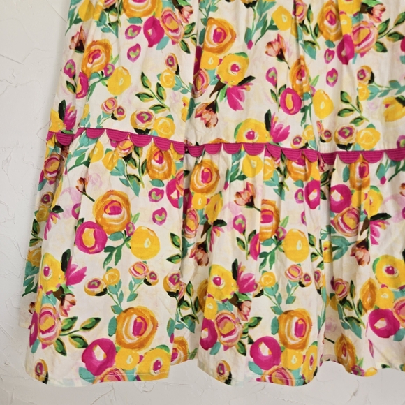 Entro Tiered Ric Rac Floral Dress - Picture 5 of 10